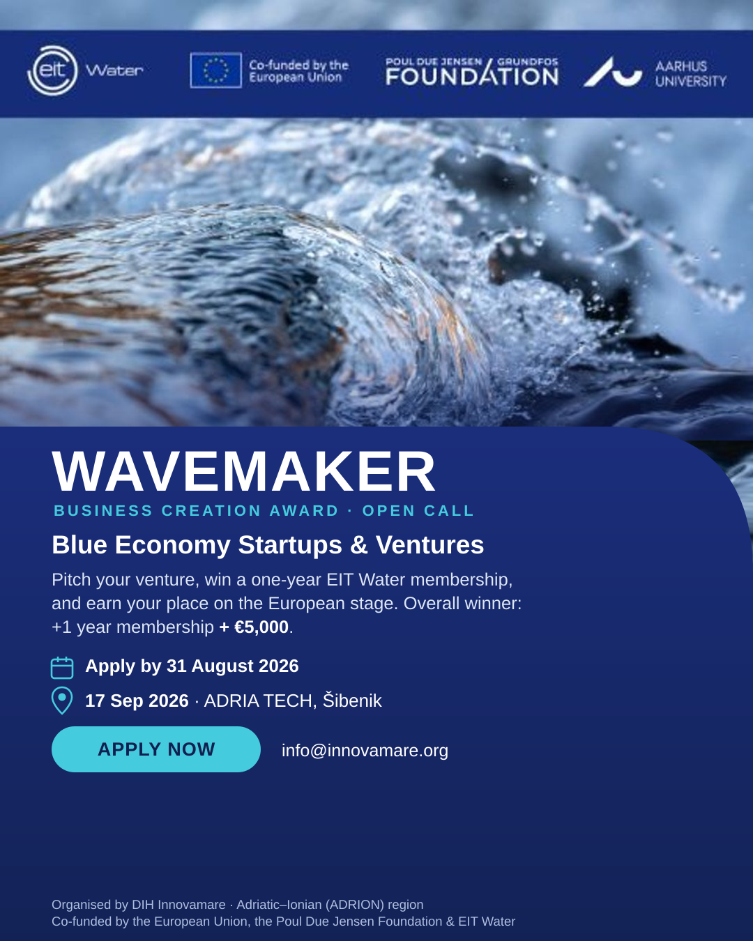 Otvoren poziv za WAVEMAKER Business Creation Award za startapove i inovativne timove
